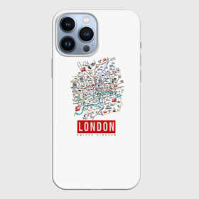 Чехол для iPhone 13 Pro Max с принтом Лондон в Кировске,  |  | london | англия | биг бен | великобритания | достопримечательности | карта | лондон | путешествия | я люблю лондон