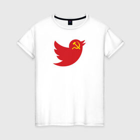 Женская футболка хлопок с принтом Team Trump в Кировске, 100% хлопок | прямой крой, круглый вырез горловины, длина до линии бедер, слегка спущенное плечо | donald j. trump | team trump | trump | twitter | сша | твиттер | трамп