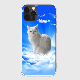Чехол для iPhone 12 Pro Max с принтом Кот в облаках в Кировске, Силикон |  | Тематика изображения на принте: animals | cat | kitty | ангел | белый кот | блики | взгляд кота | глаза кота | животные | киска | кот | котейка | котенок | котик | кошак | кошка | лучи | мордочка | небесный | небо | облака | пейзаж | питомец
