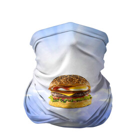 Бандана-труба 3D с принтом Райский бургер в Кировске, 100% полиэстер, ткань с особыми свойствами — Activecool | плотность 150‒180 г/м2; хорошо тянется, но сохраняет форму | Тематика изображения на принте: food | hamburger | hot dog | ангел | блики | булка | булочка | бургер | бутерброд | вкусняшки | гамбургер | еда | котлета | лестница | лучи | небесный | небо | обжора | облака | пейзаж | природа | рай | сендвич