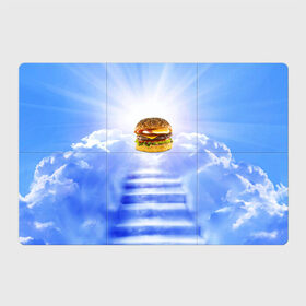 Магнитный плакат 3Х2 с принтом Райский бургер в Кировске, Полимерный материал с магнитным слоем | 6 деталей размером 9*9 см | Тематика изображения на принте: food | hamburger | hot dog | ангел | блики | булка | булочка | бургер | бутерброд | вкусняшки | гамбургер | еда | котлета | лестница | лучи | небесный | небо | обжора | облака | пейзаж | природа | рай | сендвич