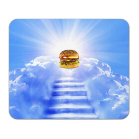 Коврик для мышки прямоугольный с принтом Райский бургер в Кировске, натуральный каучук | размер 230 х 185 мм; запечатка лицевой стороны | food | hamburger | hot dog | ангел | блики | булка | булочка | бургер | бутерброд | вкусняшки | гамбургер | еда | котлета | лестница | лучи | небесный | небо | обжора | облака | пейзаж | природа | рай | сендвич