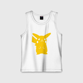 Детская майка хлопок с принтом PIKACHU в Кировске,  |  | anime | manga | pika pika | pikachu | pokemon | аниме | желтый | мультфильм | пика пика | пикачу | покемоны | япония