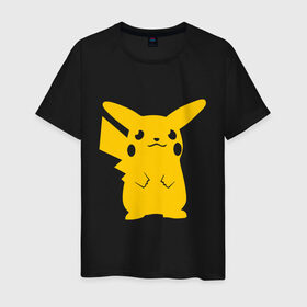 Мужская футболка хлопок с принтом PIKACHU в Кировске, 100% хлопок | прямой крой, круглый вырез горловины, длина до линии бедер, слегка спущенное плечо. | anime | manga | pika pika | pikachu | pokemon | аниме | желтый | мультфильм | пика пика | пикачу | покемоны | япония