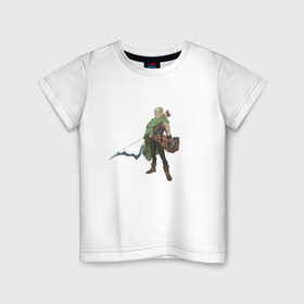 Детская футболка хлопок с принтом Лучник в Кировске, 100% хлопок | круглый вырез горловины, полуприлегающий силуэт, длина до линии бедер | лук | лучник | парень | странник | фэнтези | эльф