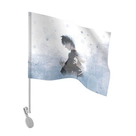 Флаг для автомобиля с принтом Черный клевер в Кировске, 100% полиэстер | Размер: 30*21 см | black clover | yuno | золотой рассвет | черный клевер | юно