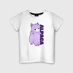 Детская футболка хлопок с принтом Alpaca в Кировске, 100% хлопок | круглый вырез горловины, полуприлегающий силуэт, длина до линии бедер | 1 годик | love | дети | детские | любовь | малыш | малыши | ребенок