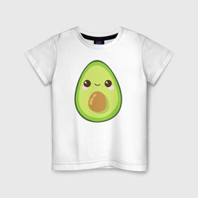Детская футболка хлопок с принтом Avocado в Кировске, 100% хлопок | круглый вырез горловины, полуприлегающий силуэт, длина до линии бедер | 1 годик | love | дети | детские | любовь | малыш | малыши | ребенок