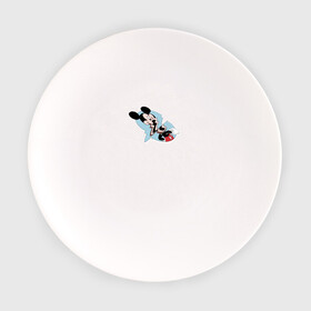Тарелка с принтом Микки в Кировске, фарфор | диаметр - 210 мм
диаметр для нанесения принта - 120 мм | glitch | mickey | mouse | глитч | маус | микки