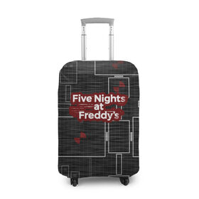 Чехол для чемодана 3D с принтом Five Nights At Freddy в Кировске, 86% полиэфир, 14% спандекс | двустороннее нанесение принта, прорези для ручек и колес | 5 ночей с фредди | five nights at freddys | fnaf | игра | игрок | книга | логотип | пиццерия | подарок | страшилка | схема | фнаф | фредди