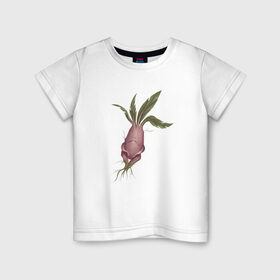 Детская футболка хлопок с принтом Мандрагора в Кировске, 100% хлопок | круглый вырез горловины, полуприлегающий силуэт, длина до линии бедер | корни | листочки | растение | фэнтези
