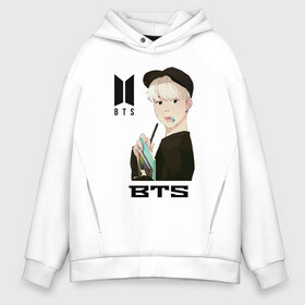 Мужское худи Oversize хлопок с принтом BTS art в Кировске, френч-терри — 70% хлопок, 30% полиэстер. Мягкий теплый начес внутри —100% хлопок | боковые карманы, эластичные манжеты и нижняя кромка, капюшон на магнитной кнопке | bts | k pop | kpop | rm | аниме | бтс | ви | джей хоуп | джонгук | кпоп | сюга | чимин | чин | япония