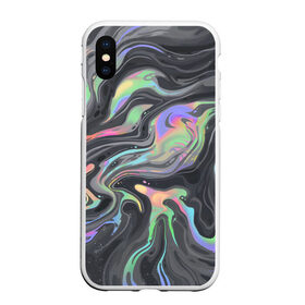 Чехол для iPhone XS Max матовый с принтом color pattern в Кировске, Силикон | Область печати: задняя сторона чехла, без боковых панелей | chromatic | colors | divorces | multicolored | paint | pattern | потеки краски | разводы | цветной паттерн