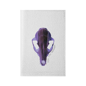 Обложка для паспорта матовая кожа с принтом The Skull в Кировске, натуральная матовая кожа | размер 19,3 х 13,7 см; прозрачные пластиковые крепления | альтернатива | андеграунд | гот | готика | готический стиль | готы | фиолетовый череп | череп | череп животного