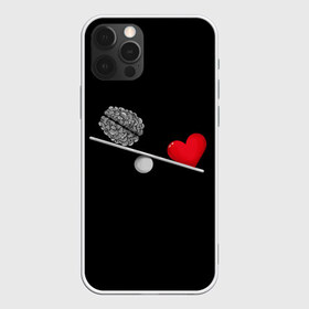 Чехол для iPhone 12 Pro Max с принтом Слушай Сердце в Кировске, Силикон |  | 14 февраля | love | valentines day | девушке | день влюбленных | качели | любимой | любимому | любовь | не слушай мозг | пара | парню | перевесил | разум | сердца | сердце heart | слушай сердце