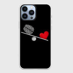 Чехол для iPhone 13 Pro Max с принтом Слушай Сердце в Кировске,  |  | 14 февраля | love | valentines day | девушке | день влюбленных | качели | любимой | любимому | любовь | не слушай мозг | пара | парню | перевесил | разум | сердца | сердце heart | слушай сердце