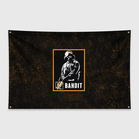Флаг-баннер с принтом Bandit в Кировске, 100% полиэстер | размер 67 х 109 см, плотность ткани — 95 г/м2; по краям флага есть четыре люверса для крепления | bandit | r6s | rainbow six siege | бандит | оперативник | персонаж