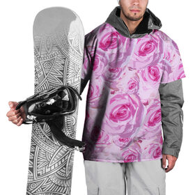 Накидка на куртку 3D с принтом Roses в Кировске, 100% полиэстер |  | Тематика изображения на принте: дизайн с розами | женственность | нежность | роза | розовый принт | розовый фон | розы | цветы