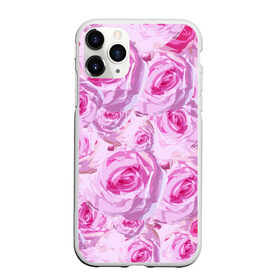 Чехол для iPhone 11 Pro Max матовый с принтом Roses в Кировске, Силикон |  | Тематика изображения на принте: дизайн с розами | женственность | нежность | роза | розовый принт | розовый фон | розы | цветы