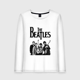 Женский лонгслив хлопок с принтом The Beatles в Кировске, 100% хлопок |  | beatles | john lennon | music | paul mccartney | rock | the beatles | yellow submarine | yesterday | битлз | битлс | битлы | джон леннон | леннон | маккартни | музыка | пол маккартни | рок