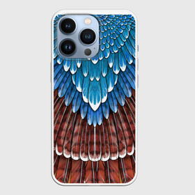 Чехол для iPhone 13 Pro с принтом оперение: сойка (2) в Кировске,  |  | Тематика изображения на принте: feathers | plumage | друид | индеец | коричневый | оперение | орёл | пернатый | перо | перья | природа | птица | синий | сойка | сон