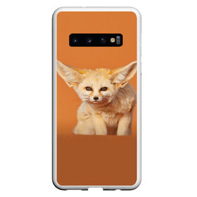 Чехол для Samsung Galaxy S10 с принтом Забавный лисенок в Кировске, Силикон | Область печати: задняя сторона чехла, без боковых панелей | Тематика изображения на принте: fox | foxy | животное | звери | лиса | лисенок | лисичка | милая | рыжая | фокс