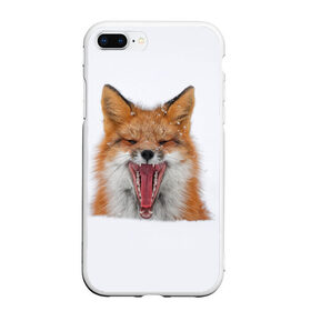 Чехол для iPhone 7Plus/8 Plus матовый с принтом Снежная лиса в Кировске, Силикон | Область печати: задняя сторона чехла, без боковых панелей | fox | foxy | животное | звери | лиса | лисенок | лисичка | милая | рыжая | фокс