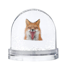 Снежный шар с принтом Снежная лиса в Кировске, Пластик | Изображение внутри шара печатается на глянцевой фотобумаге с двух сторон | fox | foxy | животное | звери | лиса | лисенок | лисичка | милая | рыжая | фокс