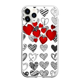 Чехол для iPhone 11 Pro матовый с принтом Сердца в Кировске, Силикон |  | 14 февраля | hearts background | валентинов день | влюбленным | девушке | день святого валентина | жене | кардиологу | любимой | любимому | люблю | любовь | мужу | парню | сердца графика | сердца фон
