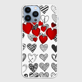 Чехол для iPhone 13 Pro Max с принтом Сердца в Кировске,  |  | 14 февраля | hearts background | валентинов день | влюбленным | девушке | день святого валентина | жене | кардиологу | любимой | любимому | люблю | любовь | мужу | парню | сердца графика | сердца фон