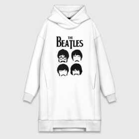 Платье-худи хлопок с принтом The Beatles | Liverpool Four в Кировске,  |  | fab four | liverpool four | the beatles | битлз | битлы | джон леннон | джордж харрисон | ливерпульская четверка | пол маккартни | ринго старр