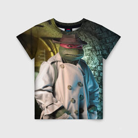Детская футболка 3D с принтом Raph в Кировске, 100% гипоаллергенный полиэфир | прямой крой, круглый вырез горловины, длина до линии бедер, чуть спущенное плечо, ткань немного тянется | 1990 | tnmt | turtles | ниндзя | ретро | фильм | черепашки