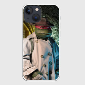 Чехол для iPhone 13 mini с принтом Raph в Кировске,  |  | Тематика изображения на принте: 1990 | tnmt | turtles | ниндзя | ретро | фильм | черепашки