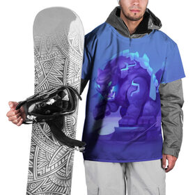 Накидка на куртку 3D с принтом Каменный зверь в Кировске, 100% полиэстер |  | creatures | fantasy | магия | рисунок | сказочные создания | фэнтези