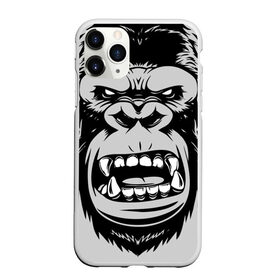 Чехол для iPhone 11 Pro матовый с принтом animal crunch в Кировске, Силикон |  | angry | animal | power | горилла | животное | злой | спорт