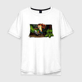Мужская футболка хлопок Oversize с принтом Bandicoot в Кировске, 100% хлопок | свободный крой, круглый ворот, “спинка” длиннее передней части | bandicoot | coco bandicoot | crash | крэш | крэш бандикут