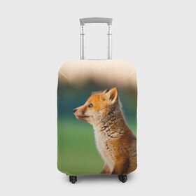 Чехол для чемодана 3D с принтом Лиса в Кировске, 86% полиэфир, 14% спандекс | двустороннее нанесение принта, прорези для ручек и колес | fox | foxy | животное | звери | лиса | лисенок | лисичка | милая | рыжая | фокс