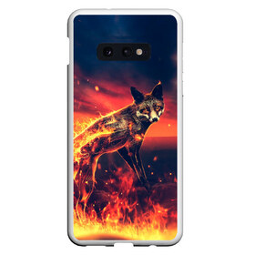 Чехол для Samsung S10E с принтом Огненная лиса в Кировске, Силикон | Область печати: задняя сторона чехла, без боковых панелей | fox | foxy | животное | звери | лиса | лисенок | лисичка | милая | рыжая | фокс