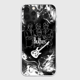 Чехол для iPhone 12 Pro Max с принтом The Beatles в Кировске, Силикон |  | beatles | music | retro | rock | битлз | гитара | джон леннон | джордж харрисон | дым | логотипы групп | музыка | песни | пол маккартини | ретро | ринго старр | рок группа | рокерские | старый рок | черно белый