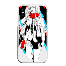 Чехол для iPhone XS Max матовый с принтом Darling in the Franxx в Кировске, Силикон | Область печати: задняя сторона чехла, без боковых панелей | Тематика изображения на принте: 002 | 02 | darling in the franxx | zero two | zero two and hiro | любимый во франксе | милый во франксе | ноль два | франкс | хиро