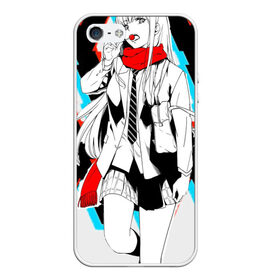 Чехол для iPhone 5/5S матовый с принтом Darling in the Franxx в Кировске, Силикон | Область печати: задняя сторона чехла, без боковых панелей | Тематика изображения на принте: 002 | 02 | darling in the franxx | zero two | zero two and hiro | любимый во франксе | милый во франксе | ноль два | франкс | хиро