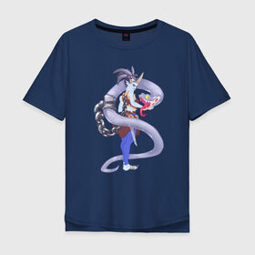 Мужская футболка хлопок Oversize с принтом Горгона в Кировске, 100% хлопок | свободный крой, круглый ворот, “спинка” длиннее передней части | горгона | злодейка | змея | медуза