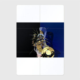 Магнитный плакат 2Х3 с принтом Hades Афина в Кировске, Полимерный материал с магнитным слоем | 6 деталей размером 9*9 см | hades | афина | игра | компьютерная | подарок | половина | синий | хейдс | хэйдс | черный