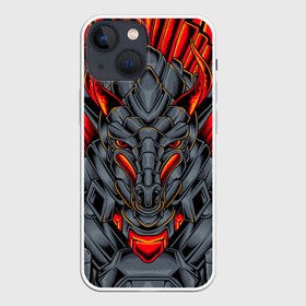 Чехол для iPhone 13 mini с принтом Механический дракон в Кировске,  |  | cyber | dragon | mechanical | tegunvteg | арт | дракон | кибер | механический | монстр | робот