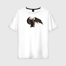 Женская футболка хлопок Oversize с принтом dark lord в Кировске, 100% хлопок | свободный крой, круглый ворот, спущенный рукав, длина до линии бедер
 | darklord | fantasy | games | игры | темныйвладыка | фентези