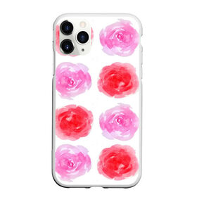 Чехол для iPhone 11 Pro Max матовый с принтом Розы в Кировске, Силикон |  | Тематика изображения на принте: весна | красный | паттерн | розовый | розы | цветы