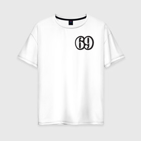 Женская футболка хлопок Oversize с принтом поза 69 в Кировске, 100% хлопок | свободный крой, круглый ворот, спущенный рукав, длина до линии бедер
 | любовь