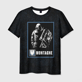 Мужская футболка 3D с принтом Montagne в Кировске, 100% полиэфир | прямой крой, круглый вырез горловины, длина до линии бедер | montagne | r6s | rainbow six siege | монтажник | монтанье | оперативник | персонаж