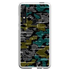 Чехол для Honor P Smart Z с принтом Futuristic Camo в Кировске, Силикон | Область печати: задняя сторона чехла, без боковых панелей | cyberpunk | glitch | глитч | камуфляж | киберпанк | футуристичный