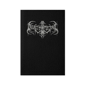 Обложка для паспорта матовая кожа с принтом Deathmetal в Кировске, натуральная матовая кожа | размер 19,3 х 13,7 см; прозрачные пластиковые крепления | deathcore | deathmetal | metal | rock | teribal | дэткор | дэтметал | рок